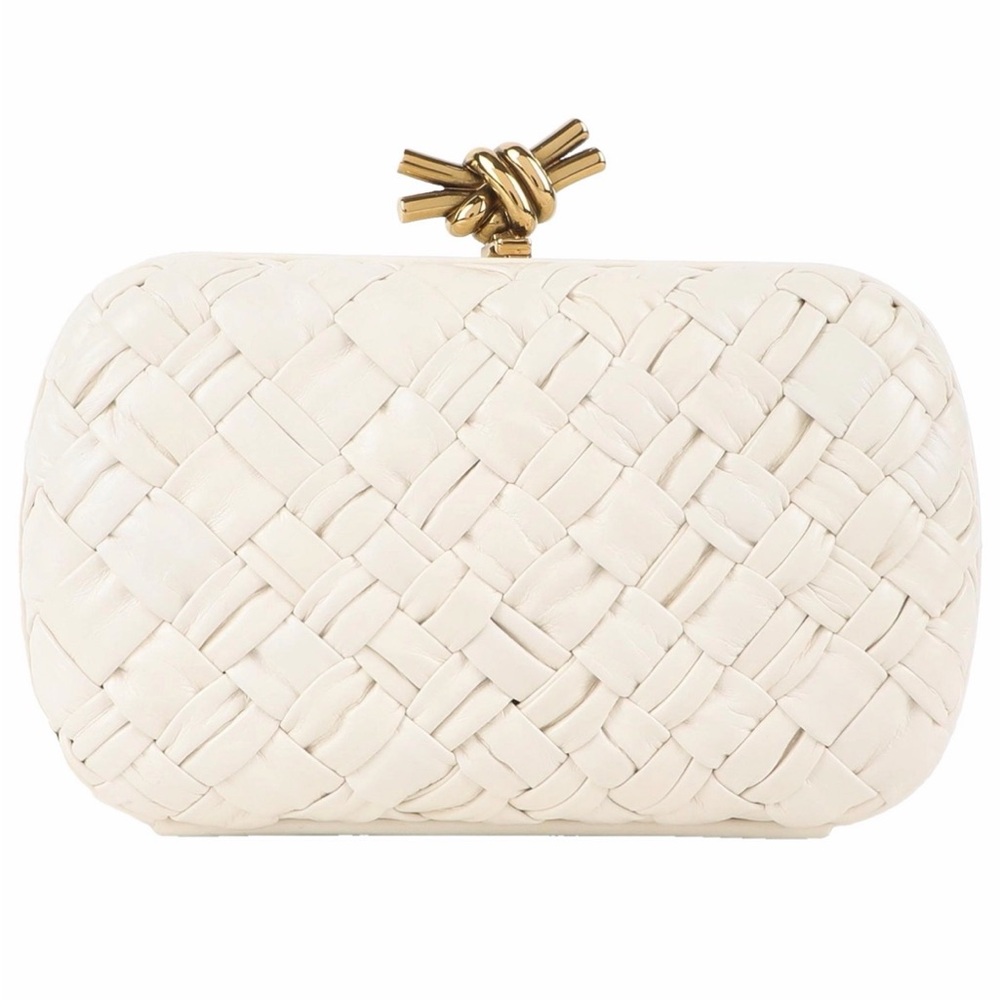 Bottega veneta pochette knot leather clutch